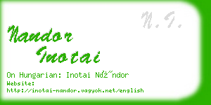 nandor inotai business card